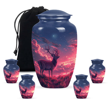 Personalized Deer Cremation Urn for Women - 10-inch, 200 cu in - Yatskia