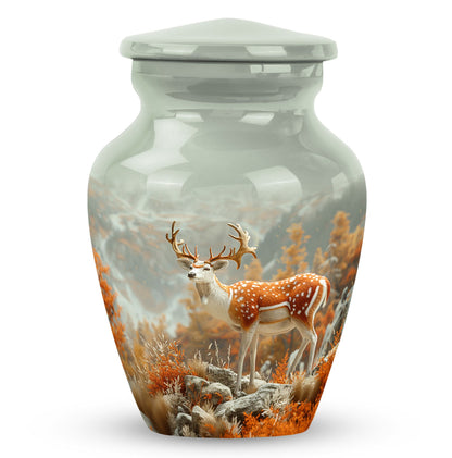 Personalized Deer Cremation Urn for Human Ashes - 10-inch, 200 cu in - Yatskia