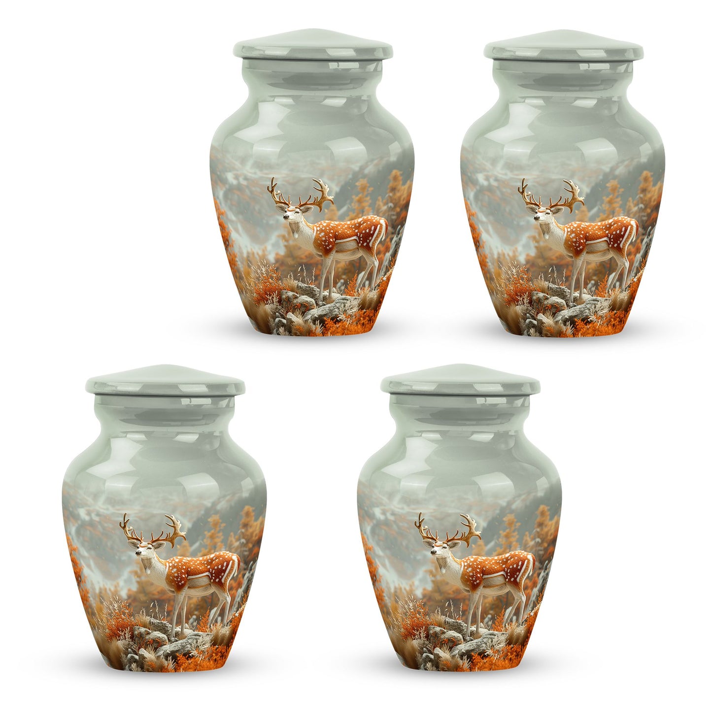 Personalized Deer Cremation Urn for Human Ashes - 10-inch, 200 cu in - Yatskia