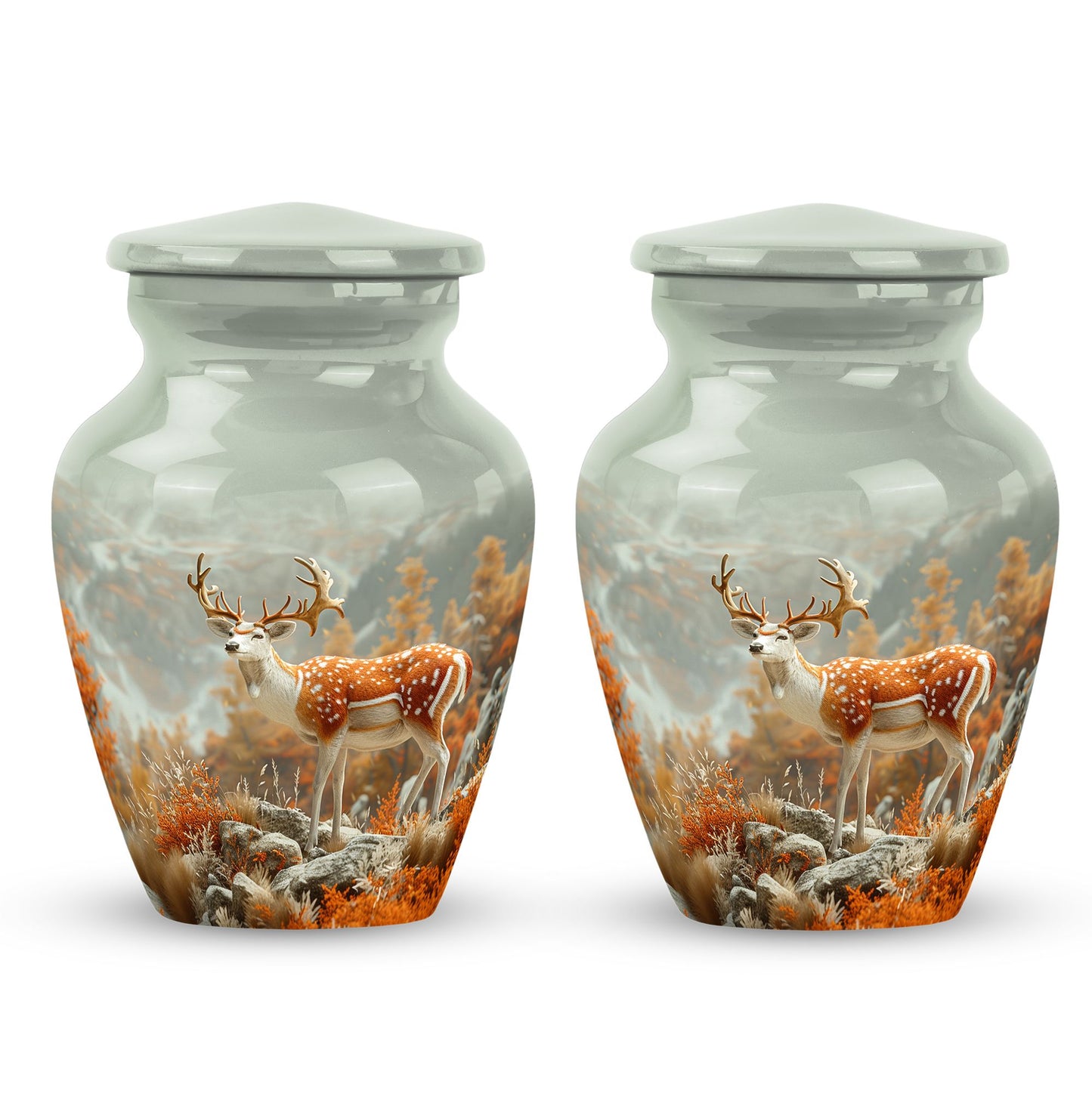 Personalized Deer Cremation Urn for Human Ashes - 10-inch, 200 cu in - Yatskia