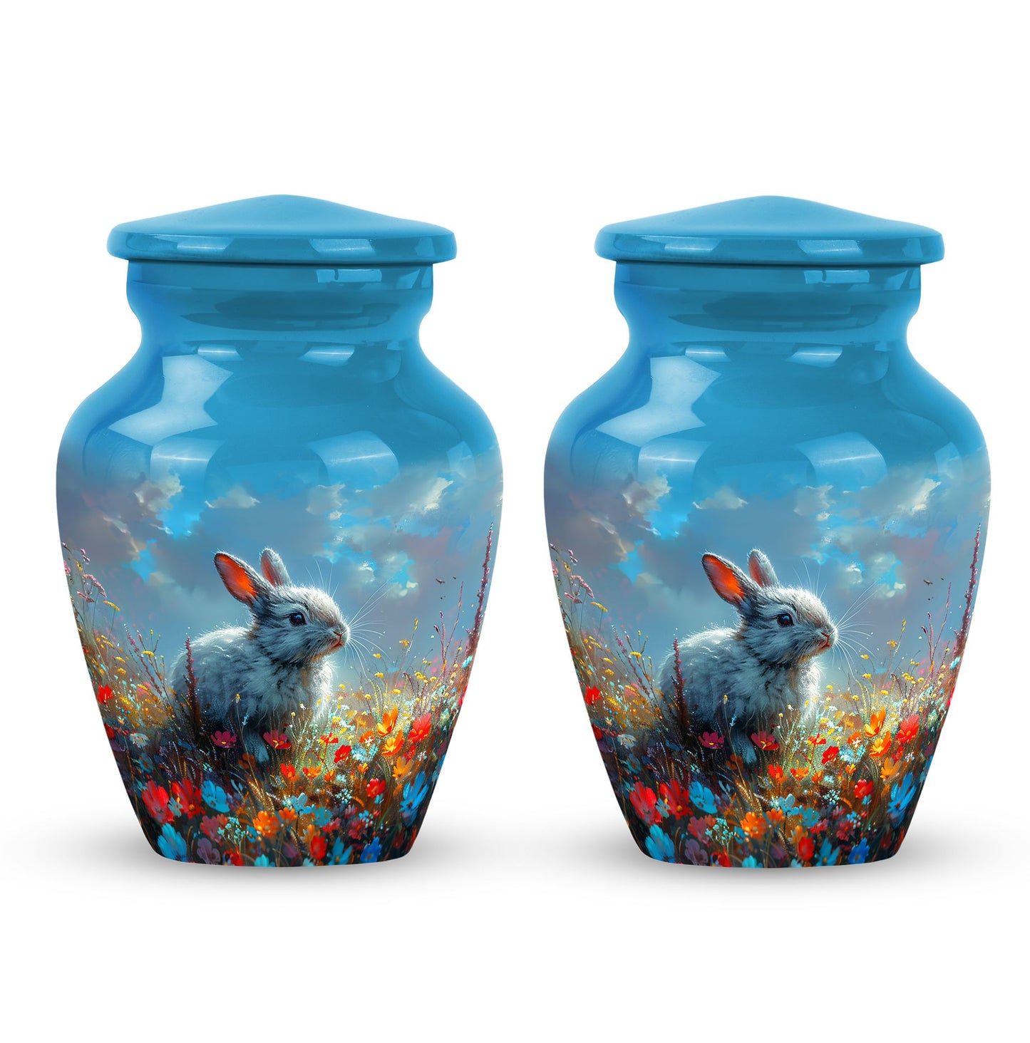 Colorful Personalized Pet Memorial Urn for Pet Ashes - 10-inch, 200 cu in - Yatskia