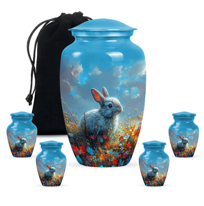 Colorful Personalized Pet Memorial Urn for Pet Ashes - 10-inch, 200 cu in - Yatskia