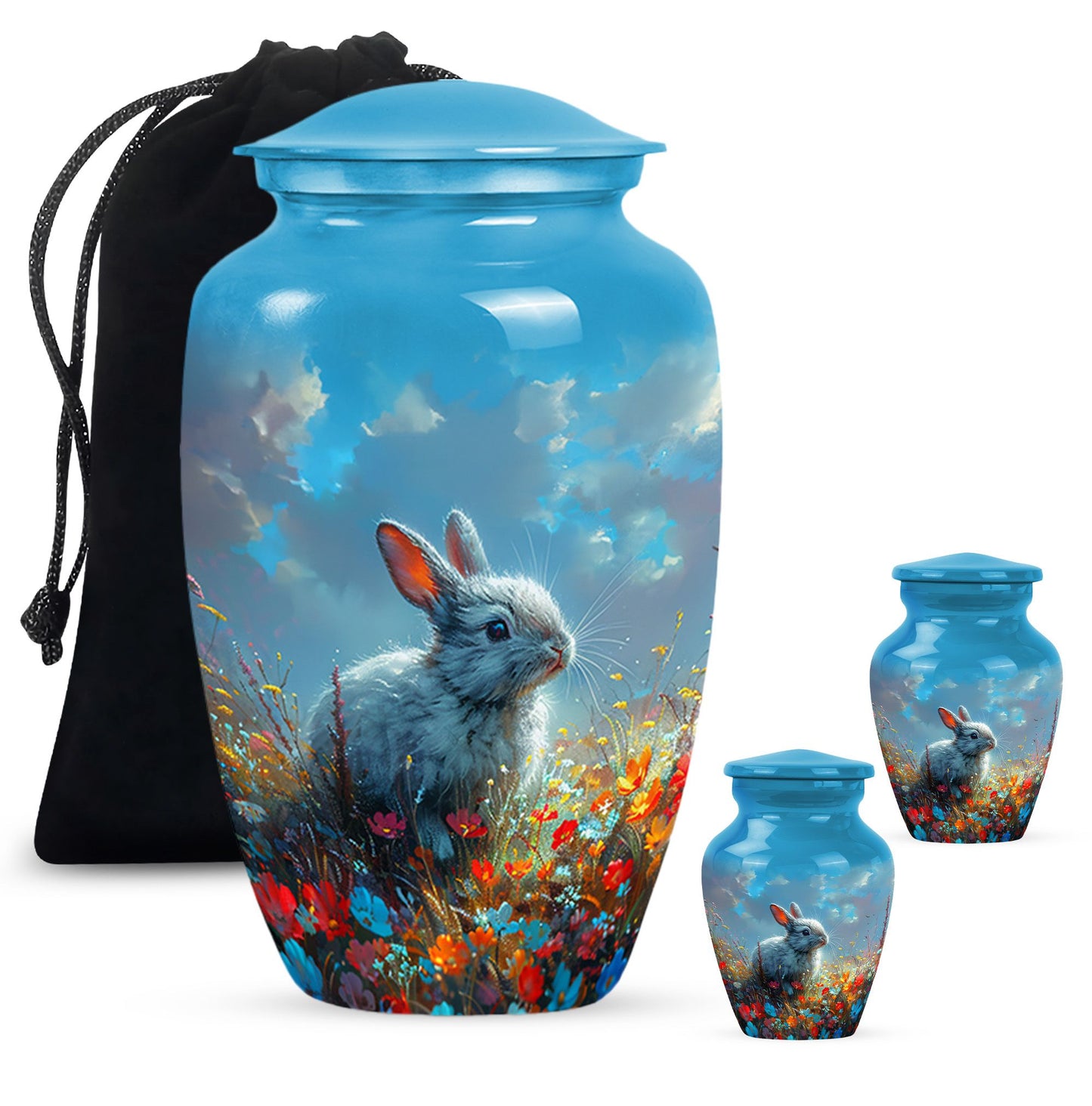 Colorful Personalized Pet Memorial Urn for Pet Ashes - 10-inch, 200 cu in - Yatskia
