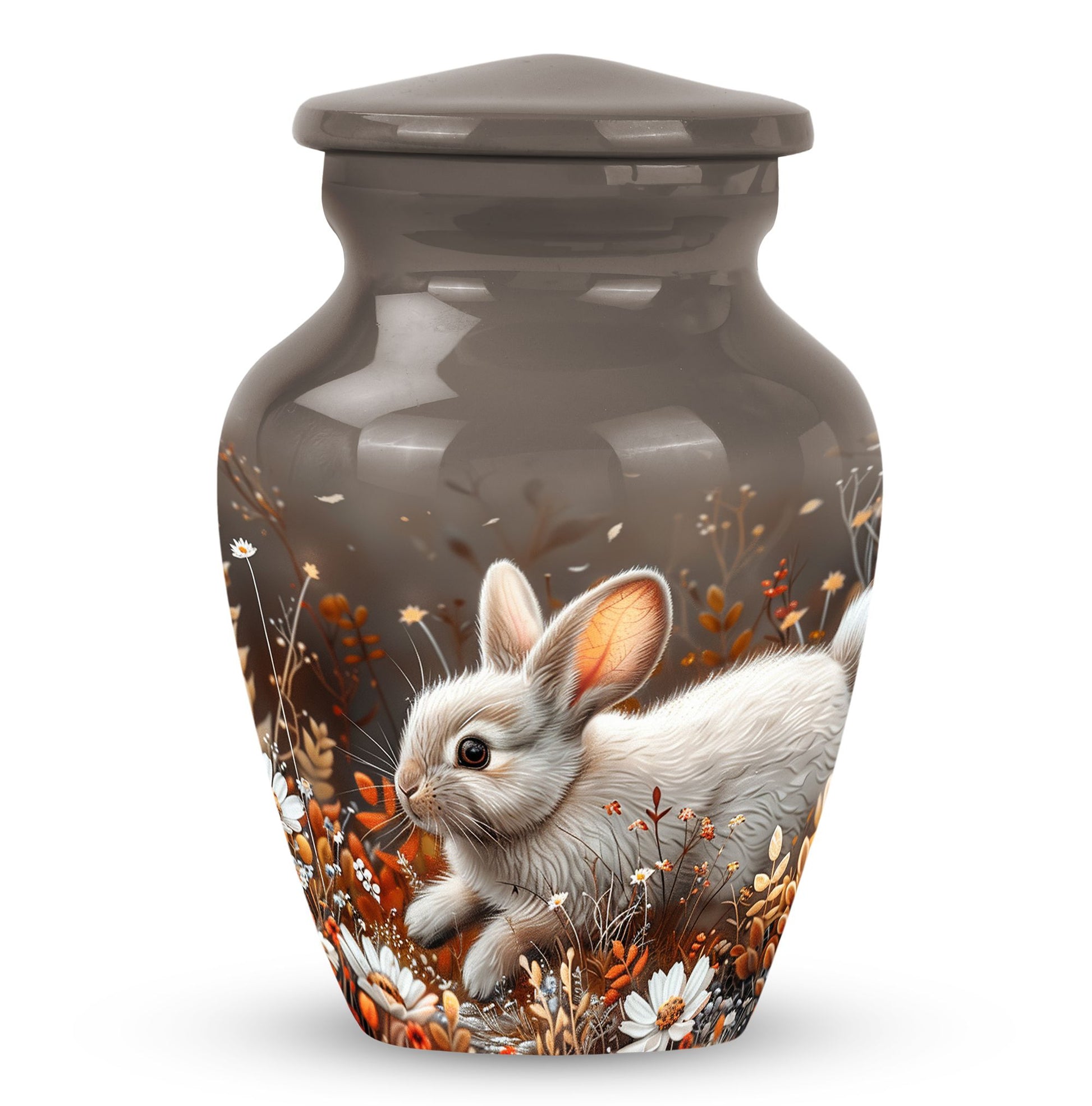 Forest Rabbit Meadow - Rabbit Urn Memorial, Funeral Shape Urn