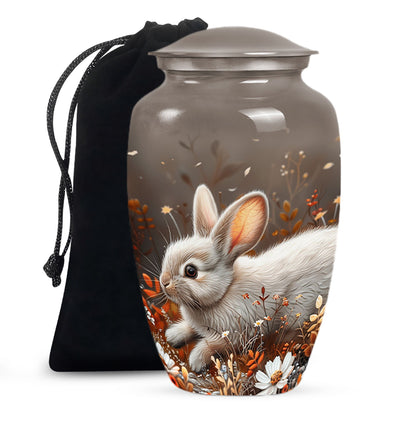 Personalized Rabbit Memorial Urn for Pet Ashes - 10-inch, 200 cu in - Yatskia