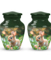 Green Baby Bunny Rabbit Urn – Beautiful Memorial for Pet Rabbits