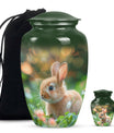 Green Baby Bunny Rabbit Urn – Beautiful Memorial for Pet Rabbits