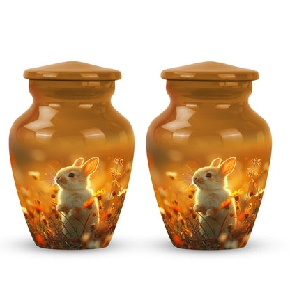 Personalized Rabbit Memorial Urn for Pet Ashes - 10-inch, 200 cu in - Yatskia