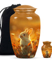 Sunset Baby Bunny Rabbit Urn - Beautiful Memorial For Pets Ashes