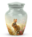 Baby Bunny Rabbit Urn – Beautiful Floral Design Memorial for Pet Remains