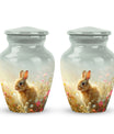 Baby Bunny Rabbit Urn – Beautiful Floral Design Memorial for Pet Remains