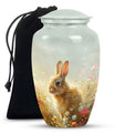 Baby Bunny Rabbit Urn – Beautiful Floral Design Memorial for Pet Remains