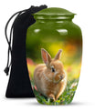 Bunny Rabbit Garden Urn - Beautiful Pet Memorial with Nature Design