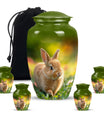 Bunny Rabbit Garden Urn - Beautiful Pet Memorial with Nature Design