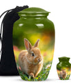 Bunny Rabbit Garden Urn - Beautiful Pet Memorial with Nature Design