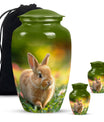 Bunny Rabbit Garden Urn - Beautiful Pet Memorial with Nature Design