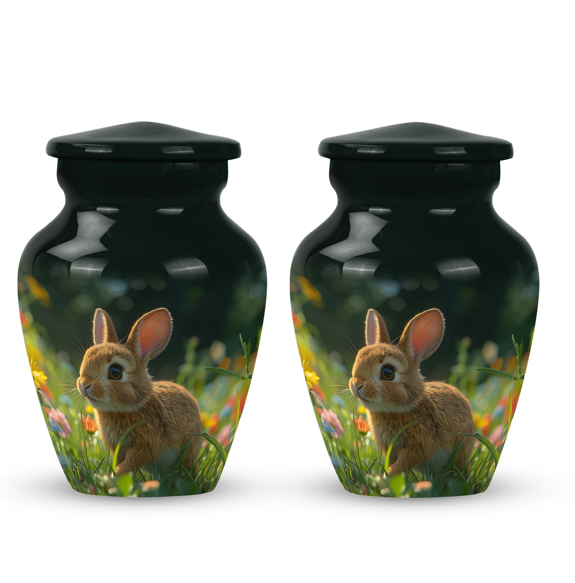 Summer Bunny Burial Urn - Decorative Unique Urns For Burial Ashes