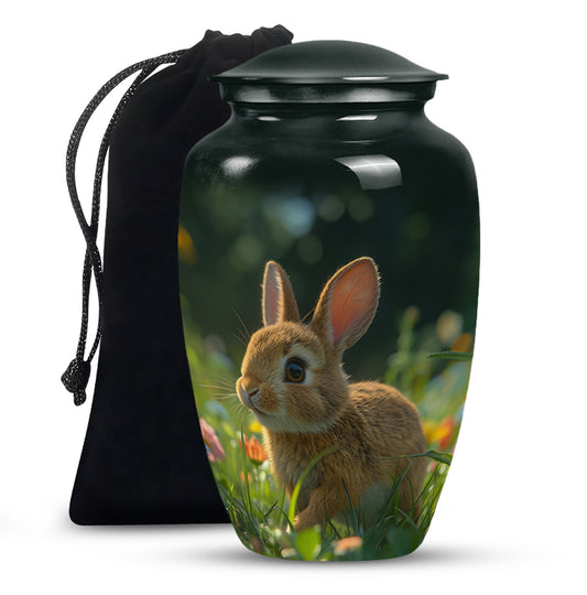 Summer Bunny Burial Urn - Decorative Unique Urns For Burial Ashes