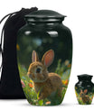 Summer Bunny Burial Urn - Decorative Unique Urns For Burial Ashes