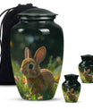 Summer Bunny Burial Urn - Decorative Unique Urns For Burial Ashes