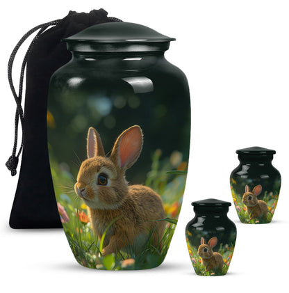 Personalized Rabbit Cremation Urn for Pet Ashes - 10-inch, 200 cu in - Yatskia
