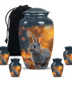 Golden Bunny Cremation Urn- Large Decorative Rabbit Urn For Ashes