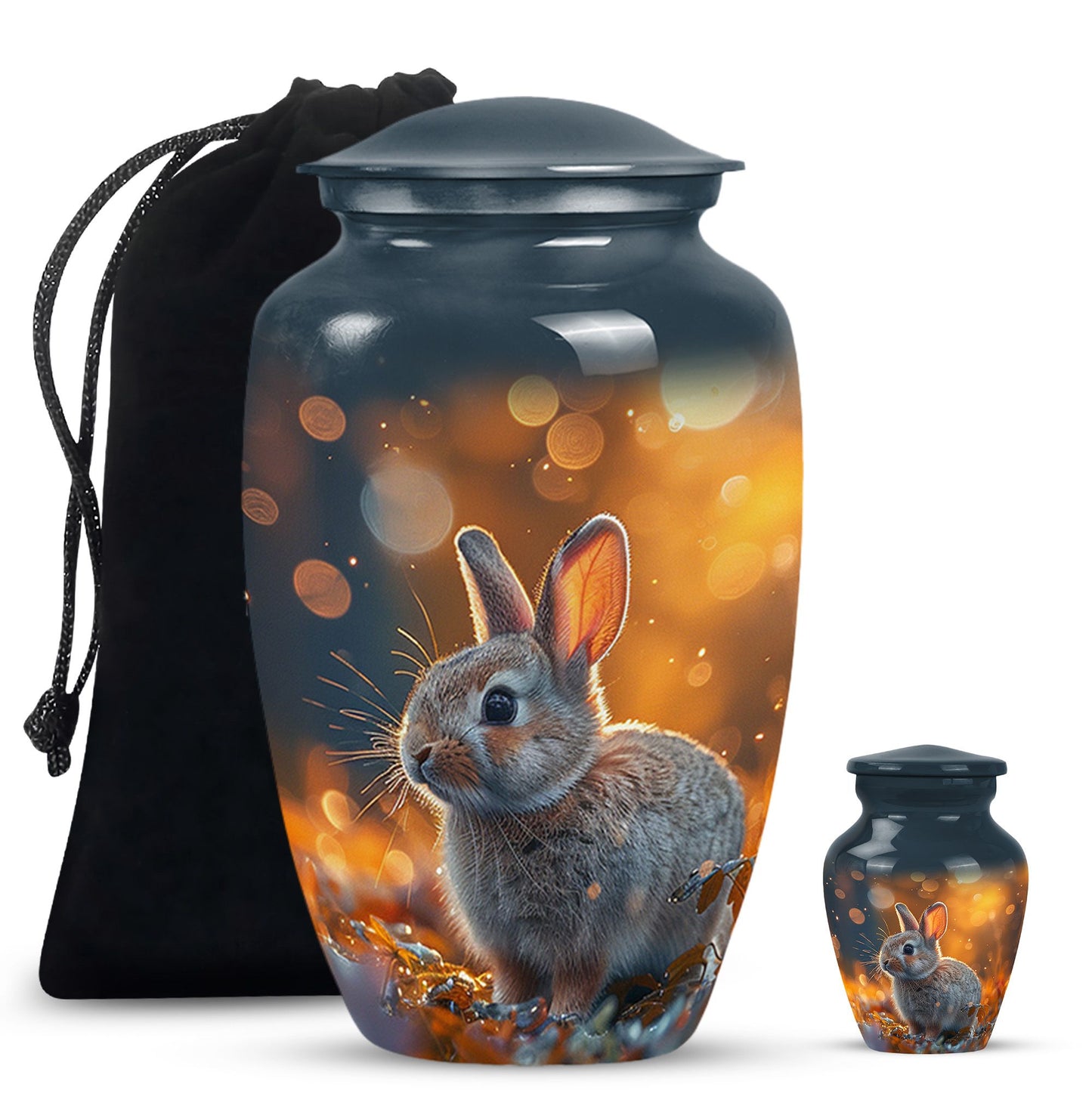 Personalized Rabbit Cremation Urn for Pet Ashes - 10-inch, 200 cu in - Yatskia