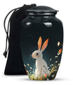 White Bunny Rabbit Burial Urn - Small Urn For Pet Ashes