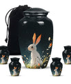 White Bunny Rabbit Burial Urn - Small Urn For Pet Ashes