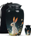 White Bunny Rabbit Burial Urn - Small Urn For Pet Ashes