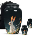 White Bunny Rabbit Burial Urn - Small Urn For Pet Ashes