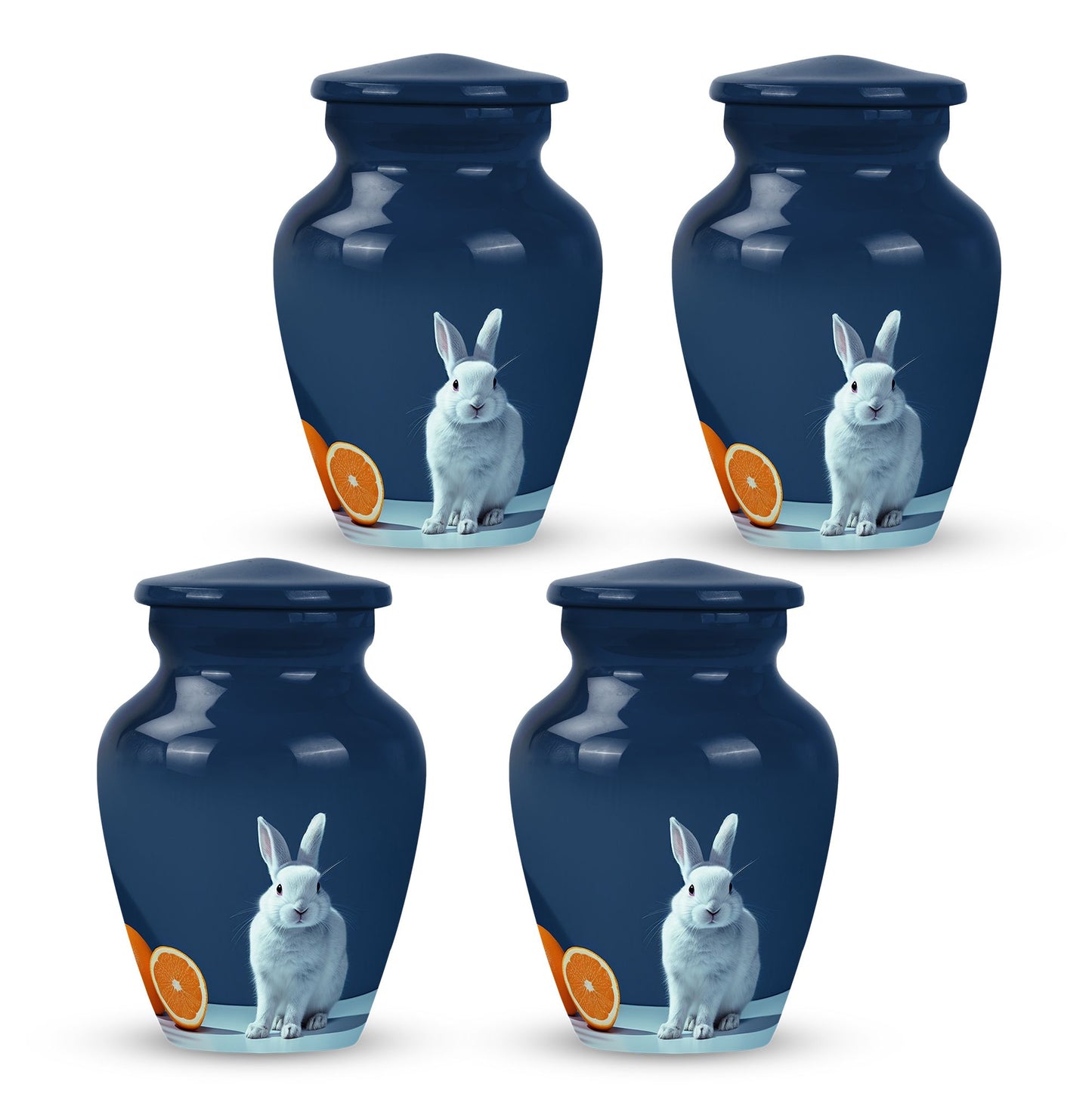 White Personalized Pet Memorial Urn for Pet Ashes - 10-inch, 200 cu in - Yatskia