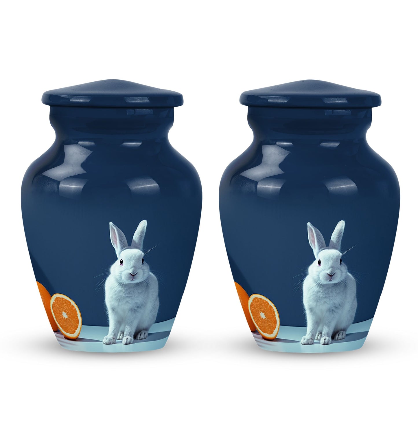 White Personalized Pet Memorial Urn for Pet Ashes - 10-inch, 200 cu in - Yatskia