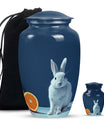 White Baby Bunny Rabbit Urn - A Unique Memorial For Pet Lovers