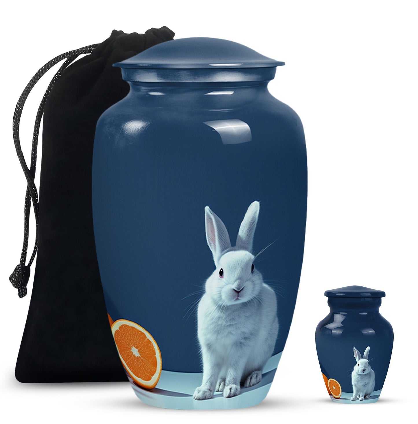 White Personalized Pet Memorial Urn for Pet Ashes - 10-inch, 200 cu in - Yatskia