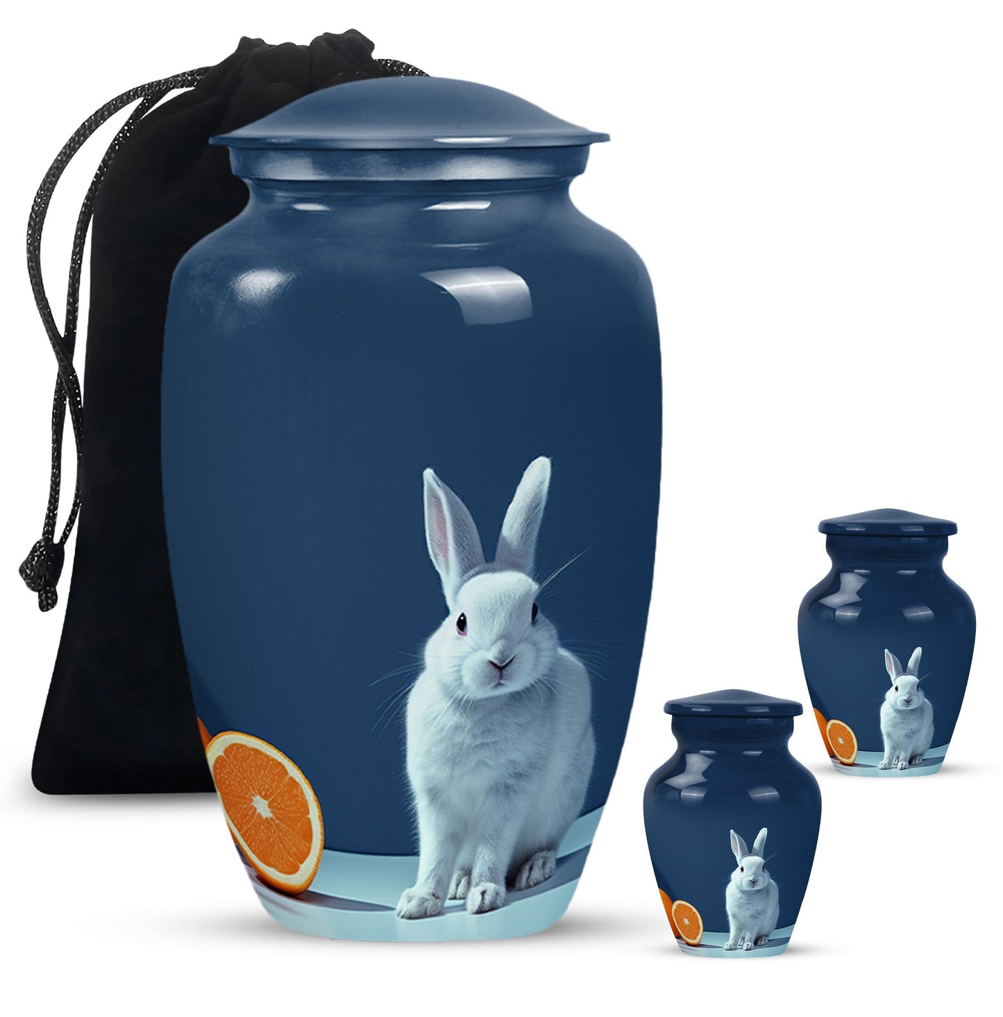 White Personalized Pet Memorial Urn for Pet Ashes - 10-inch, 200 cu in - Yatskia
