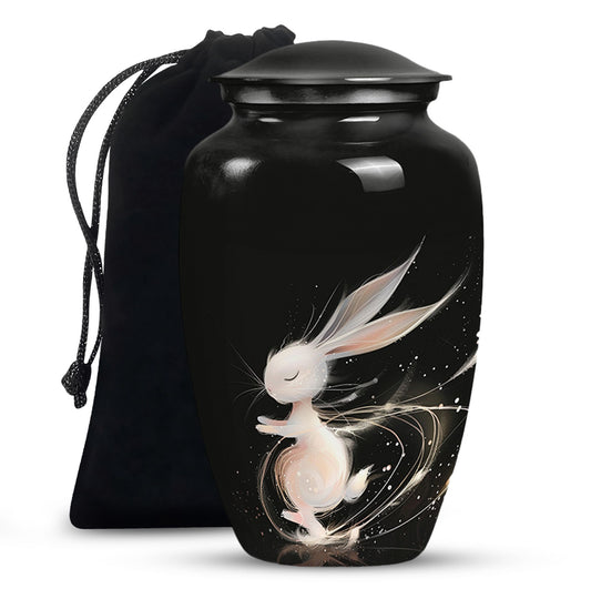 Sleeping Bunny Rabbit Urn - Personalized Pet Urns For Ashes