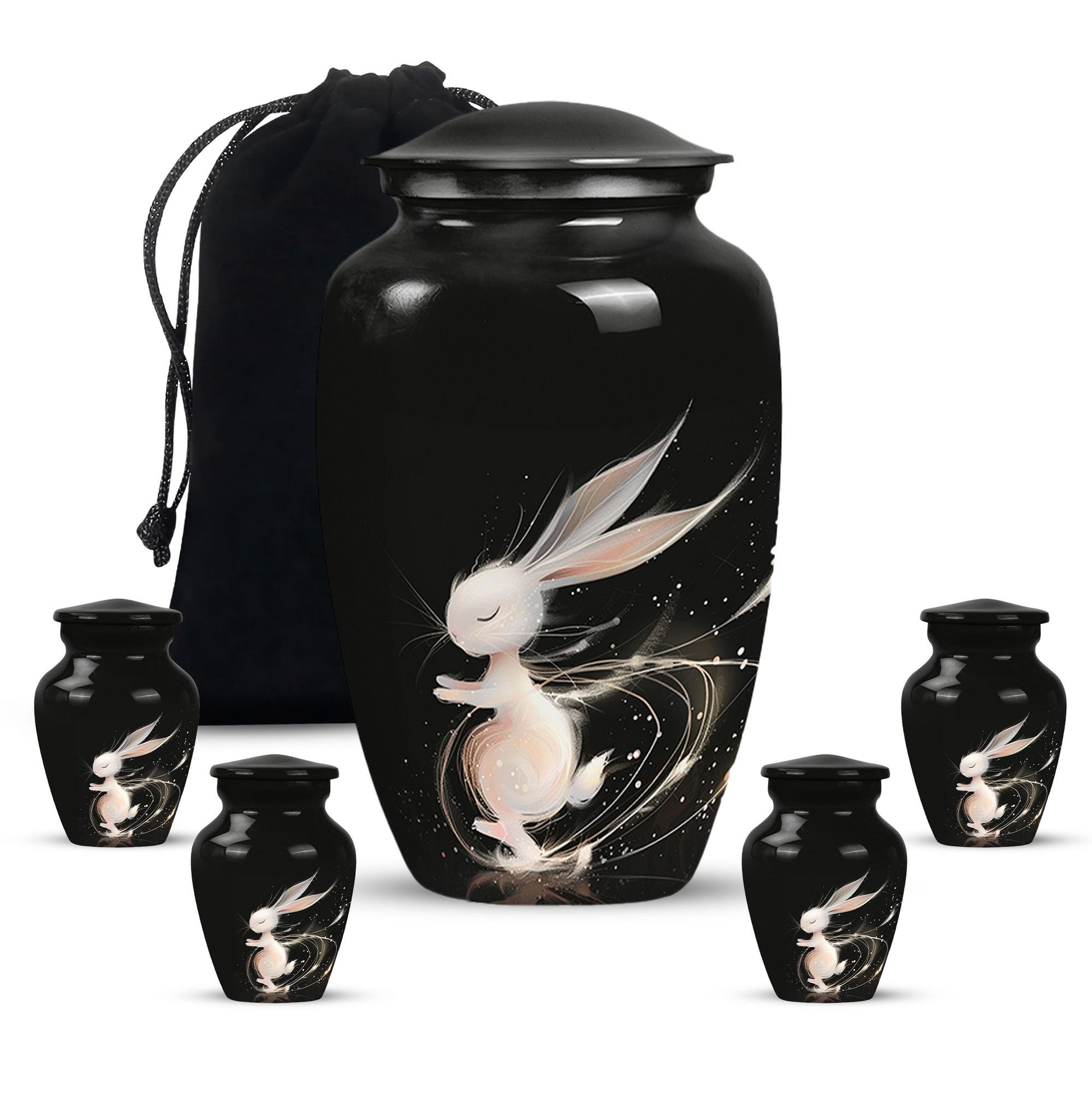 Sleeping Bunny Rabbit Urn - Personalized Pet Urns For Ashes