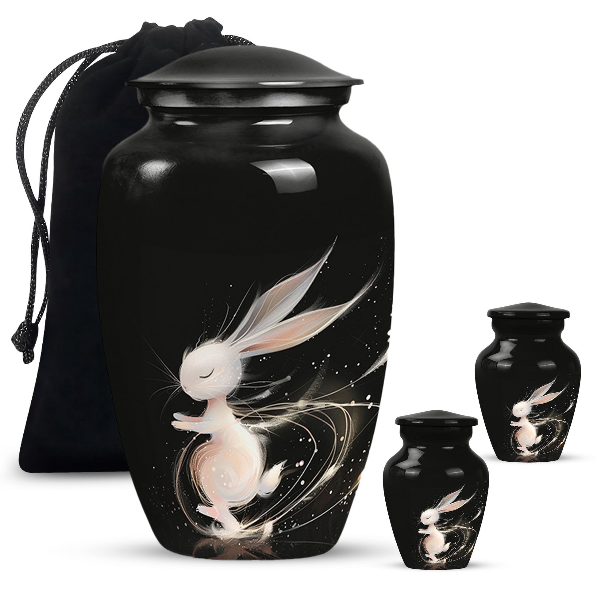 Sleeping Bunny Rabbit Urn - Personalized Pet Urns For Ashes