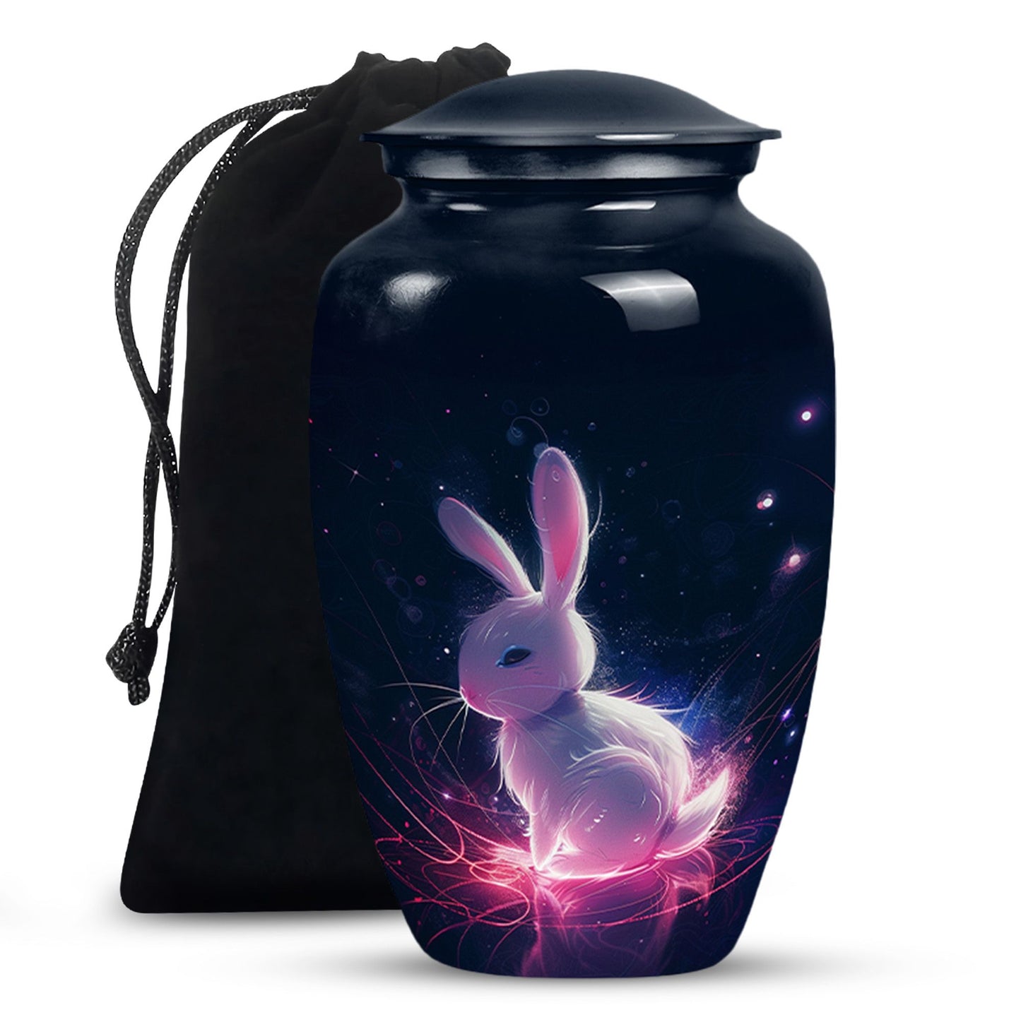 Personalized Rabbit Memorial Urn for Pet Ashes - 10-inch, 200 cu in - Yatskia