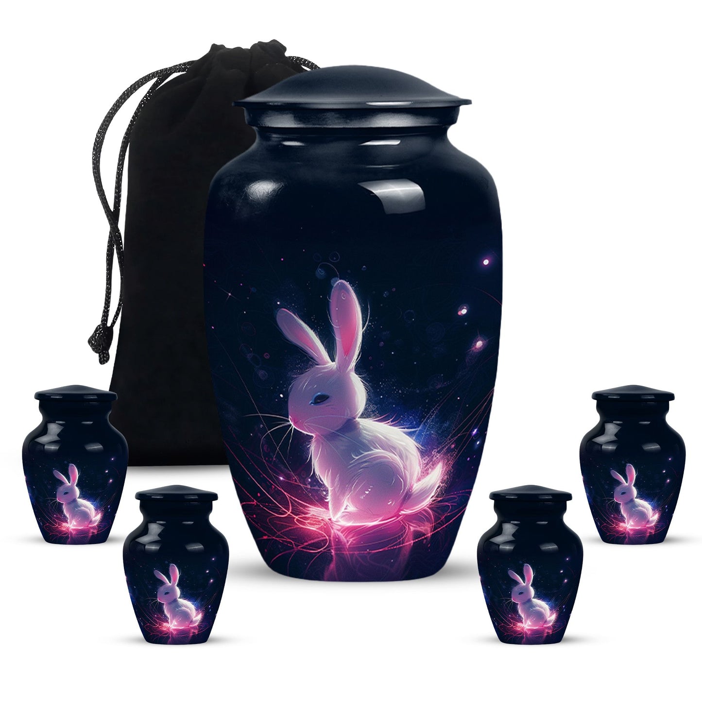 Personalized Rabbit Memorial Urn for Pet Ashes - 10-inch, 200 cu in - Yatskia
