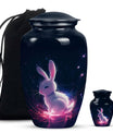 Baby Bunny Rabbit Urn - Large Memorial Funeral Urn For Ashes
