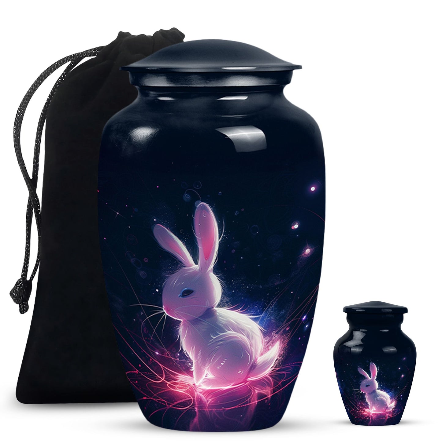 Personalized Rabbit Memorial Urn for Pet Ashes - 10-inch, 200 cu in - Yatskia