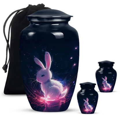 Personalized Rabbit Memorial Urn for Pet Ashes - 10-inch, 200 cu in - Yatskia