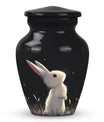 Black Baby Bunny Cremation Urn - Mini Urns For Pet Ashes