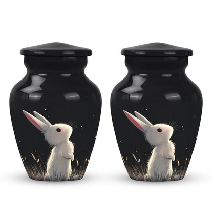 Black Personalized Pet Keepsake Urn for Pet Ashes - 10-inch, 200 cu in - Yatskia