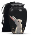Black Baby Bunny Cremation Urn - Mini Urns For Pet Ashes