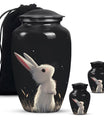 Black Baby Bunny Cremation Urn - Mini Urns For Pet Ashes