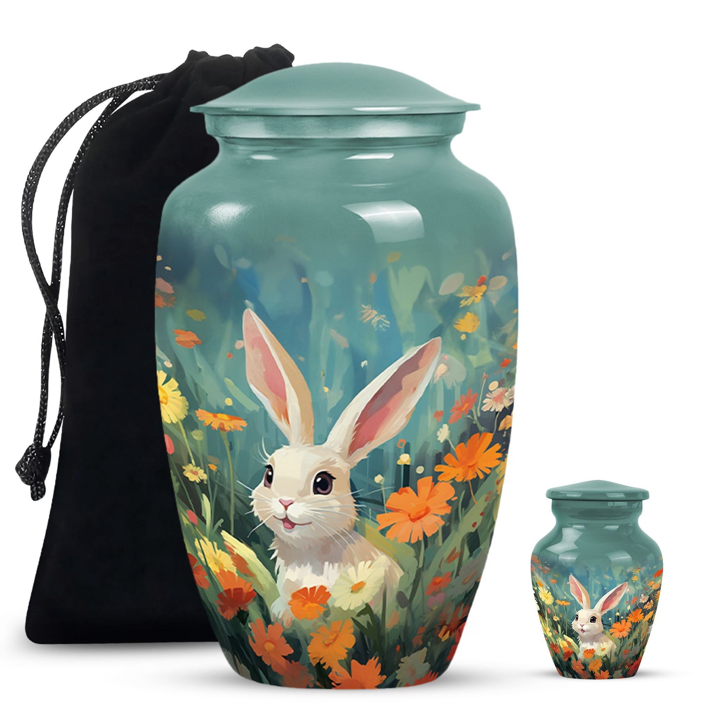Colorful Personalized Pet Cremation Urn for Pet Ashes - 10-inch, 200 cu in - Yatskia
