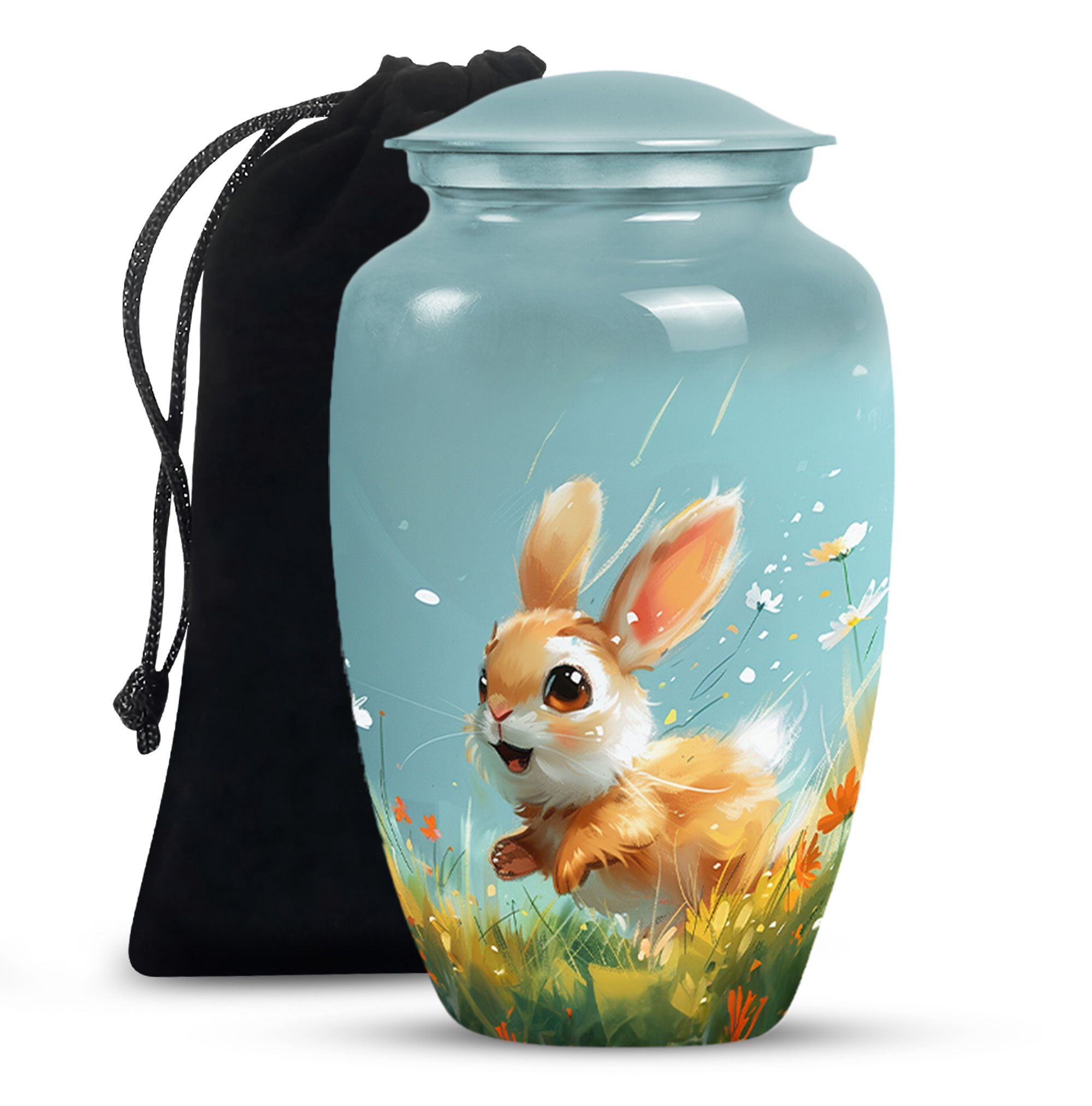 Meadow Bunny - Rabbit Urn Memorial, Funeral Cremation Urn For Ashes ...
